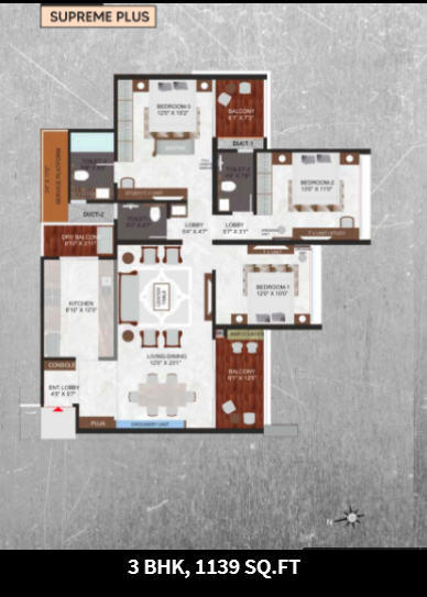 Excellaa Prospera Bavdhan 2BHK Plan